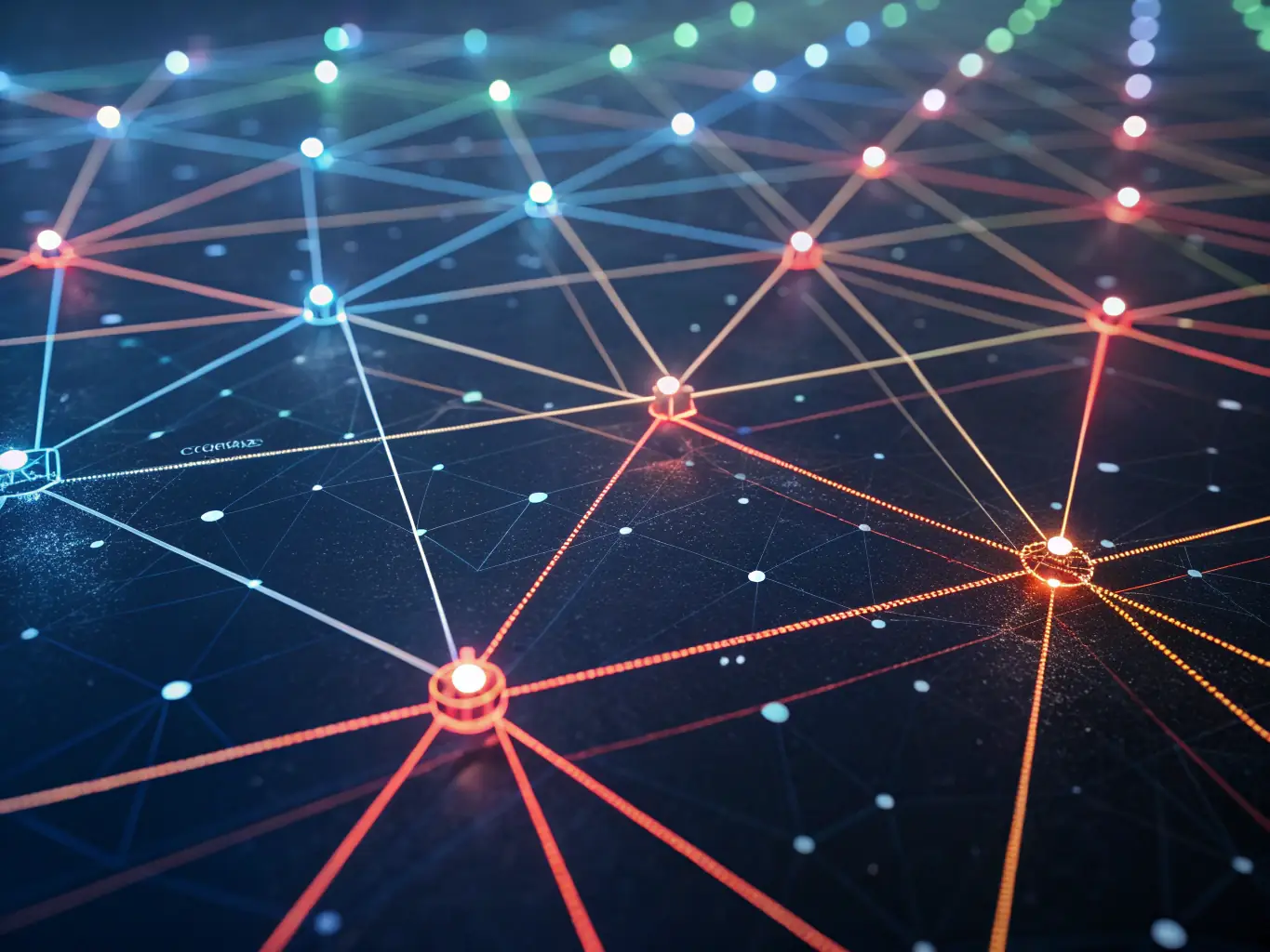 A visual representation of interconnected nodes and relationships, illustrating the platform's ability to analyze and improve interpersonal connections.